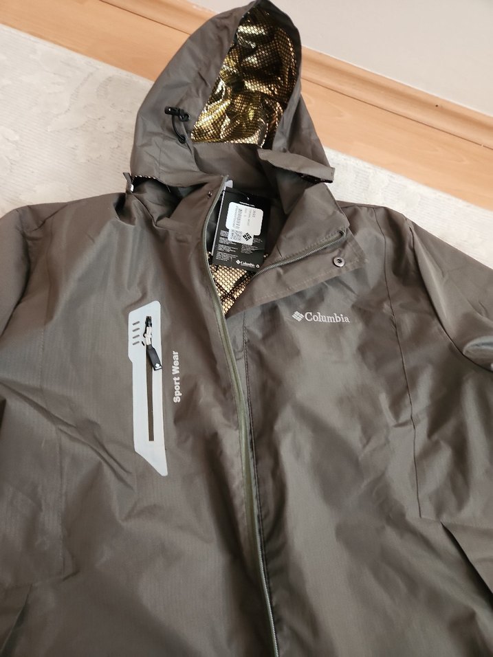 Columbia Kapüşonlu haki Erkek mont L ithal Barkodunu okutun - Görsel 4