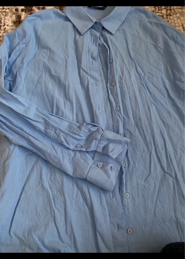 Kadın keten gömlek - Görsel 3