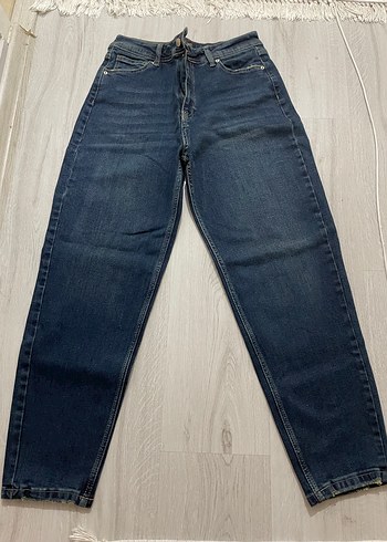 Lacivert Regular Fit Denim Kadın Jean