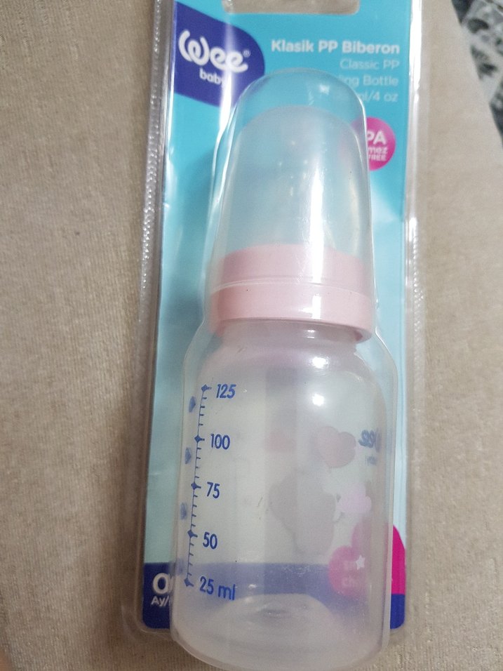 Pastel Pembe PP Bebek Biberonu 125 ml - Görsel 2