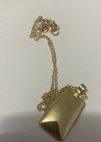 TWIST Altın Renk Zincir Detaylı Mini Kolye ve Küpe Seti - Görsel 3