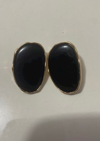 Zincir Detaylı Siyah Uzun Kadın Kolye küpe - Görsel 3