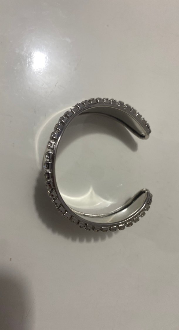 Düğün için Payetli Beyaz Yılan Desenli Kadın bilezik - Görsel 2