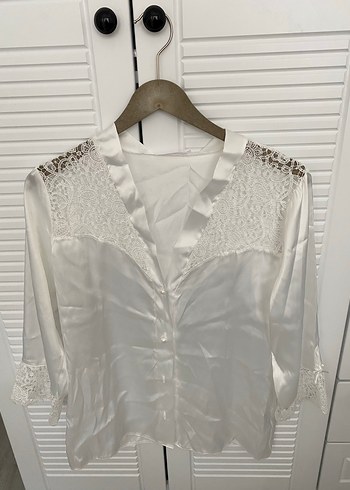 Nakış Detaylı Beyaz Bohem Kadın Sabahlık - Görsel 4