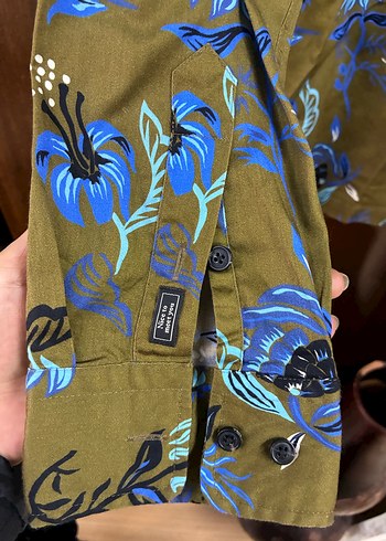 Düğmeli Uzun Kollu Baskılı Erkek Gömlek - Görsel 5