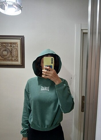 Paulmark Yeşil Kapüşonlu Sweatshirt 