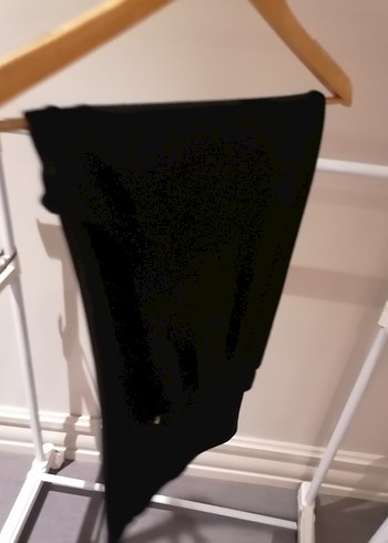 Siyah Midi Hamile Etek Yırtmaçlı - Görsel 3