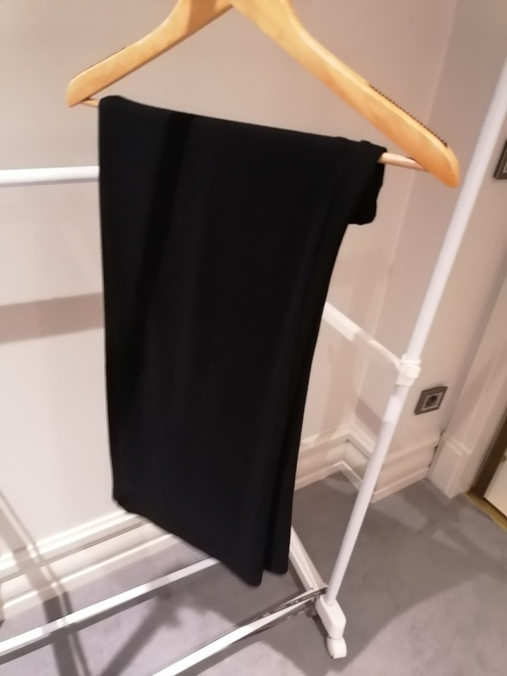 Siyah Midi Hamile Etek Yırtmaçlı - Görsel 4