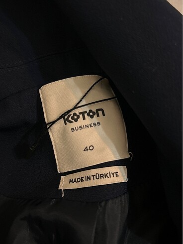 38 Beden lacivert Renk Koton Kısa Lacivert Blazer Gold Düğmeli