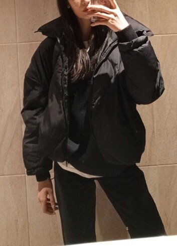 s Beden siyah Renk Bershka mont