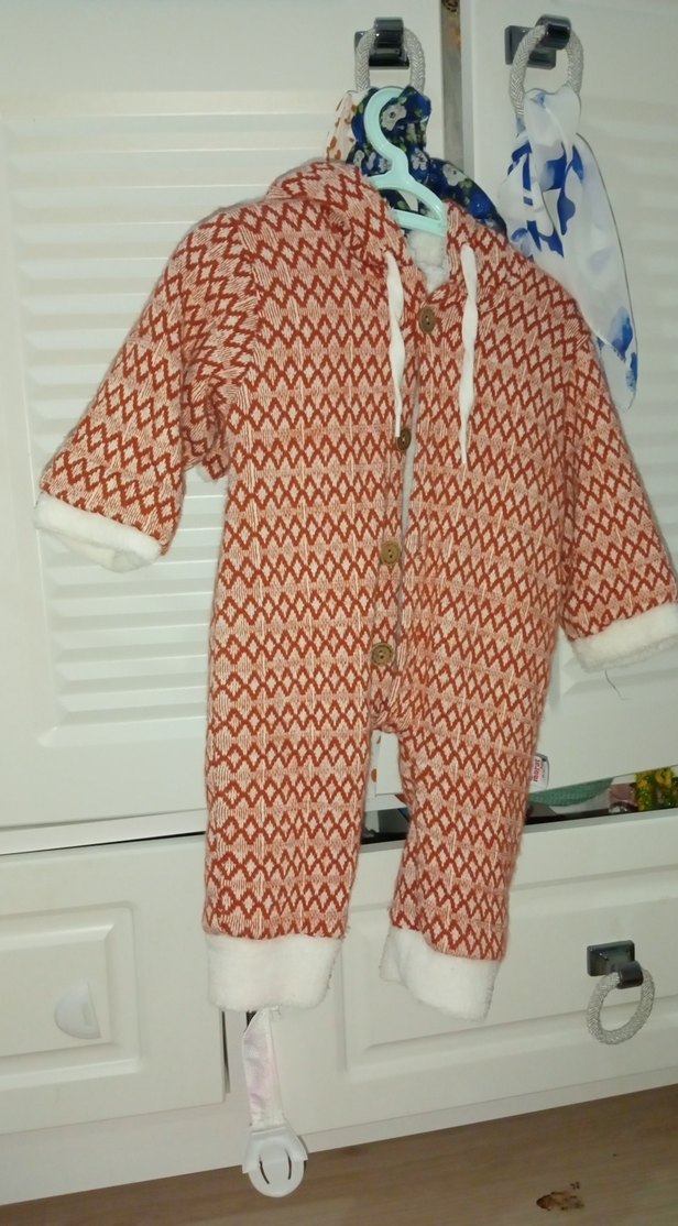 Kız Bebek Örgü Tulum Kahverengi - Görsel 2