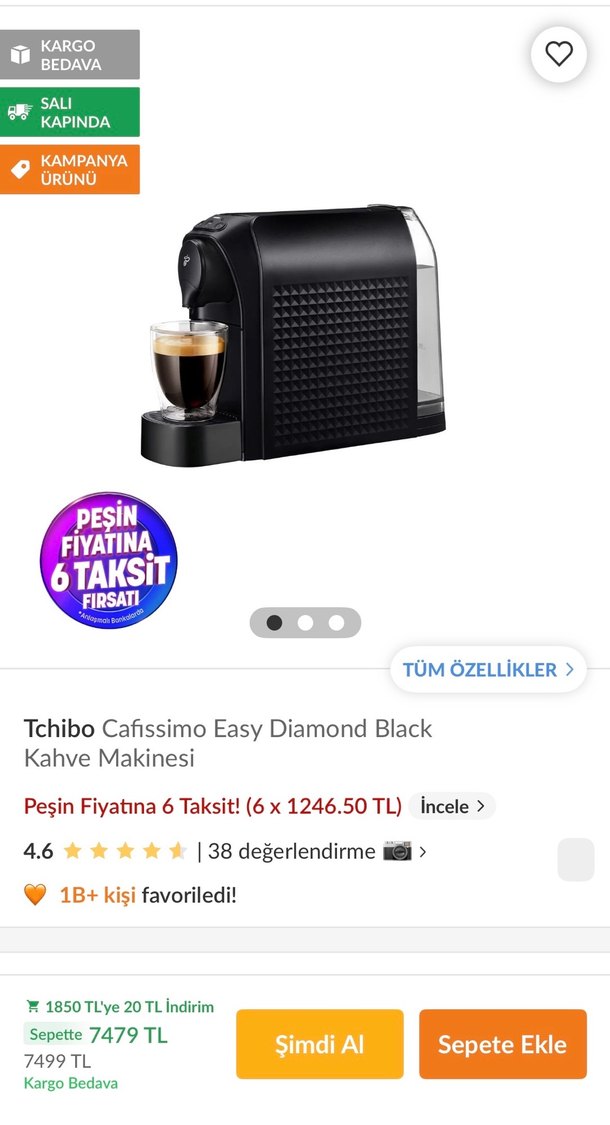 Tchibo cafessimo easy kapsül kahve makinası - Görsel 2