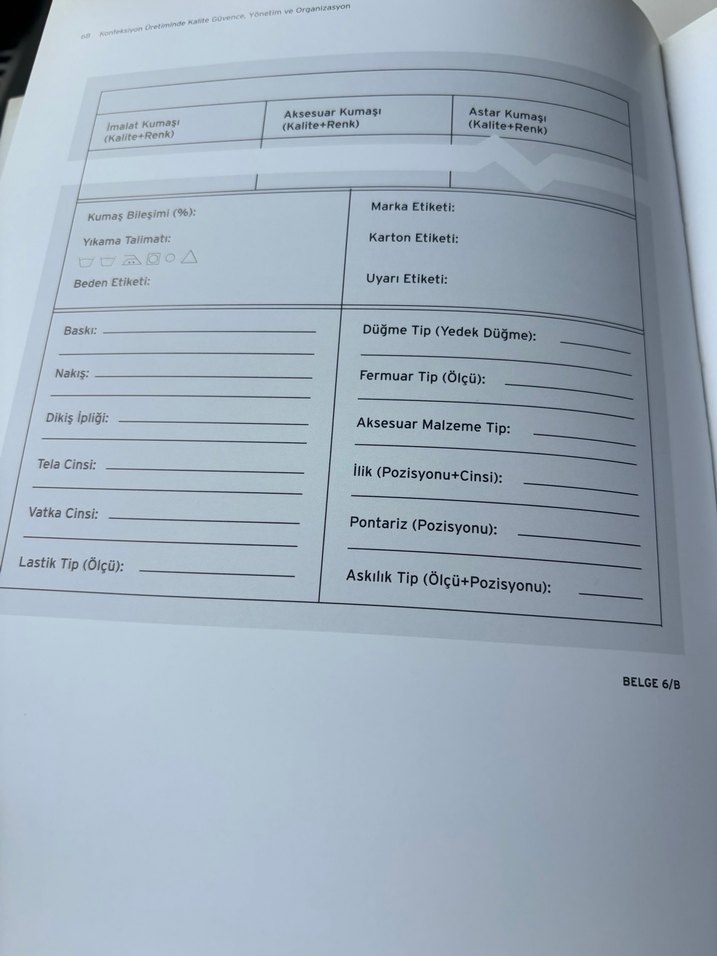 Konfeksiyon Üretiminde Kalite El Kitabı - Görsel 5