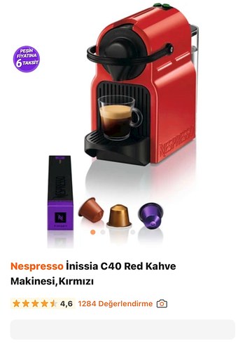 Nespresso c40 kapsül kahve makinası - Görsel 9