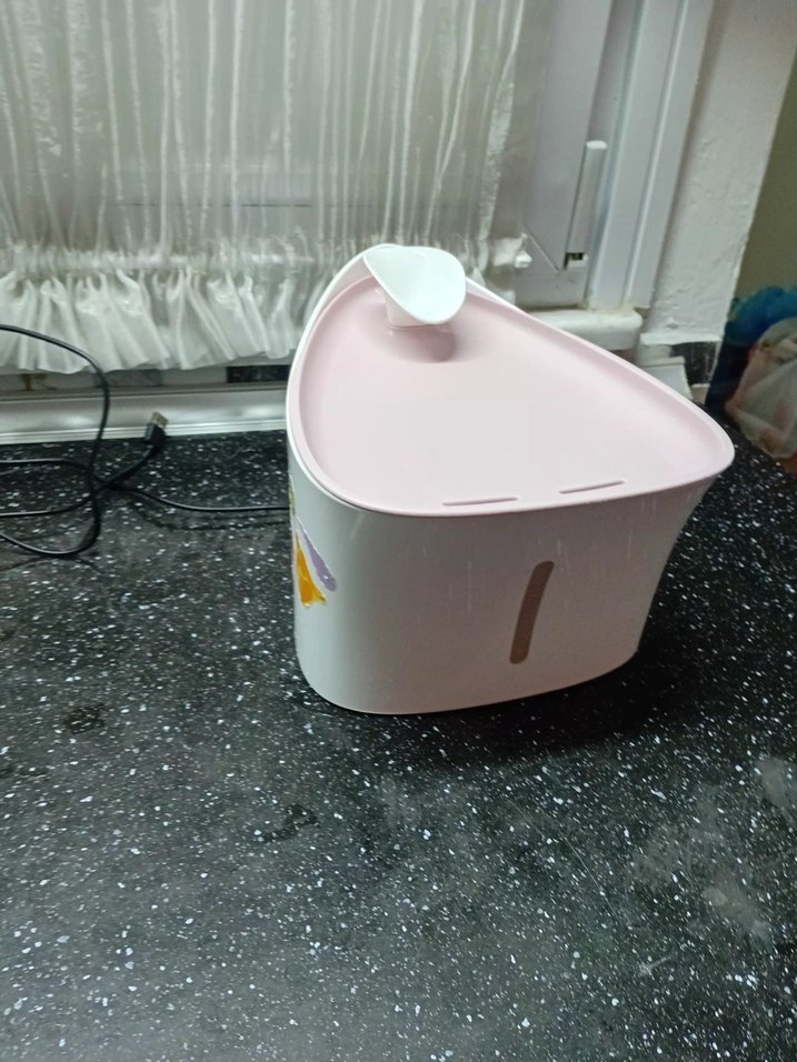 Pembe Pastel Otomatik Kedi Su pınarı - Görsel 5