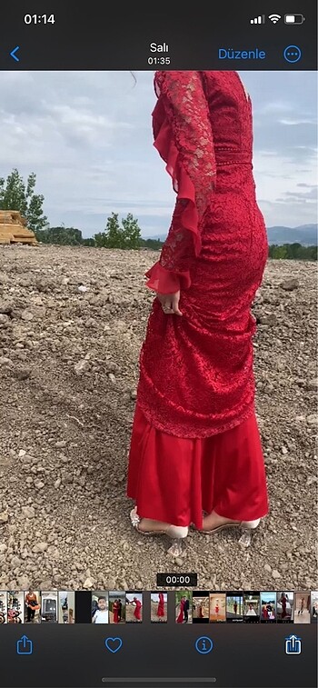 Diğer Kırmzı abiye elbise