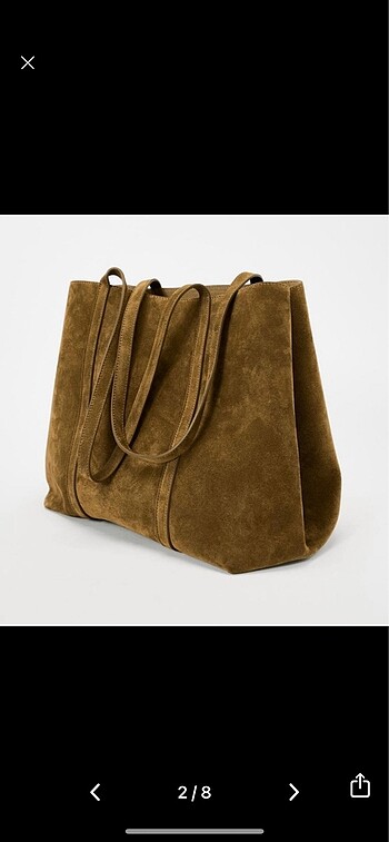 Zara süet maxi tote çanta