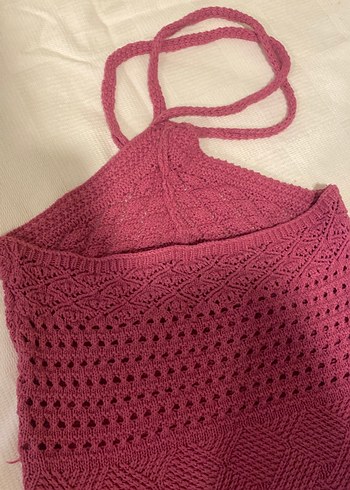 s Beden Bordo Bohem Örgü Bralet
