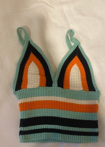 Çizgili Bohem Mini Bralet