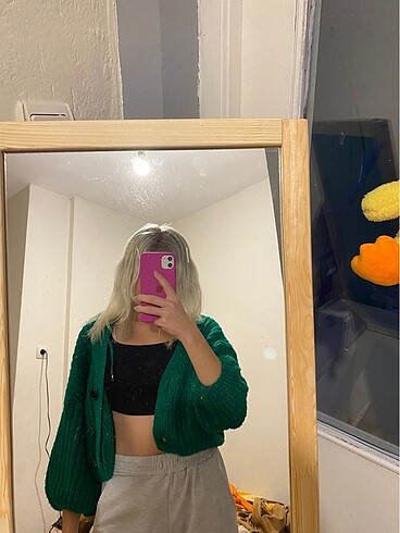 Crop hırka