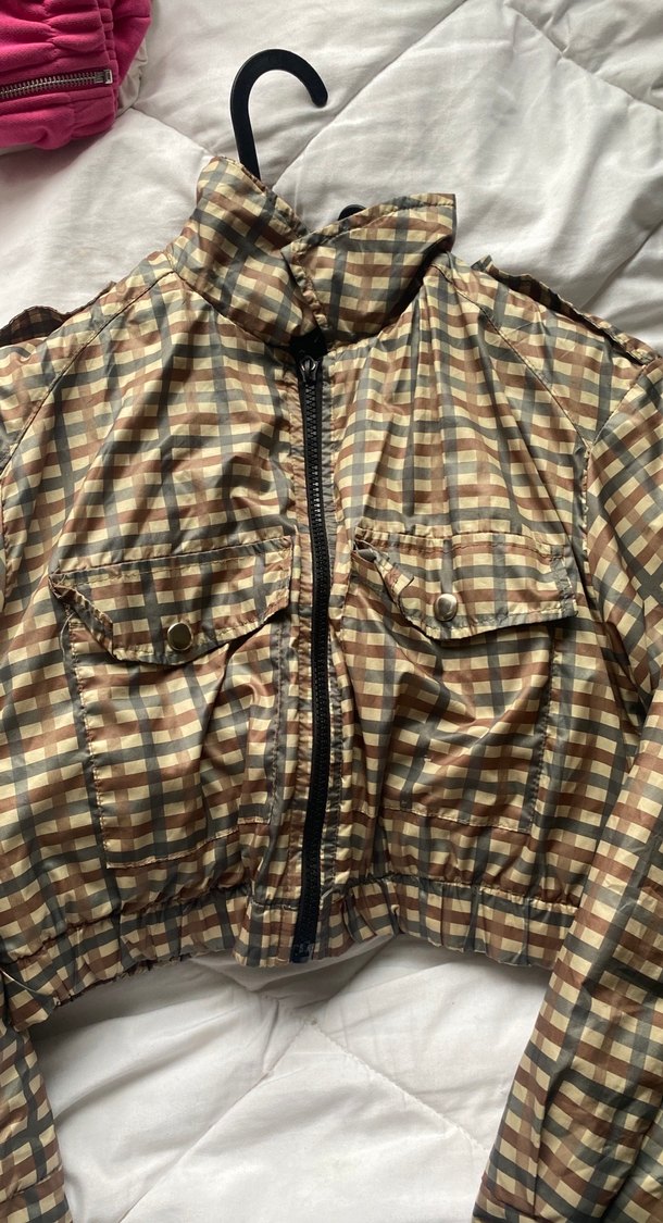 Düğmeli Kahverengi Kadın mont - Görsel 2