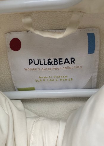 Kadın Beyaz Düğmeli Kış Montu - Görsel 4