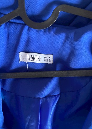 Mavi Düğmeli Kadın Blazer Ceket - Görsel 3