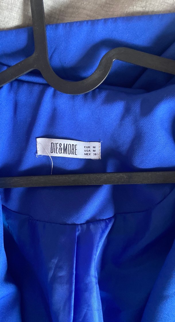 Mavi Düğmeli Kadın Blazer Ceket - Görsel 3