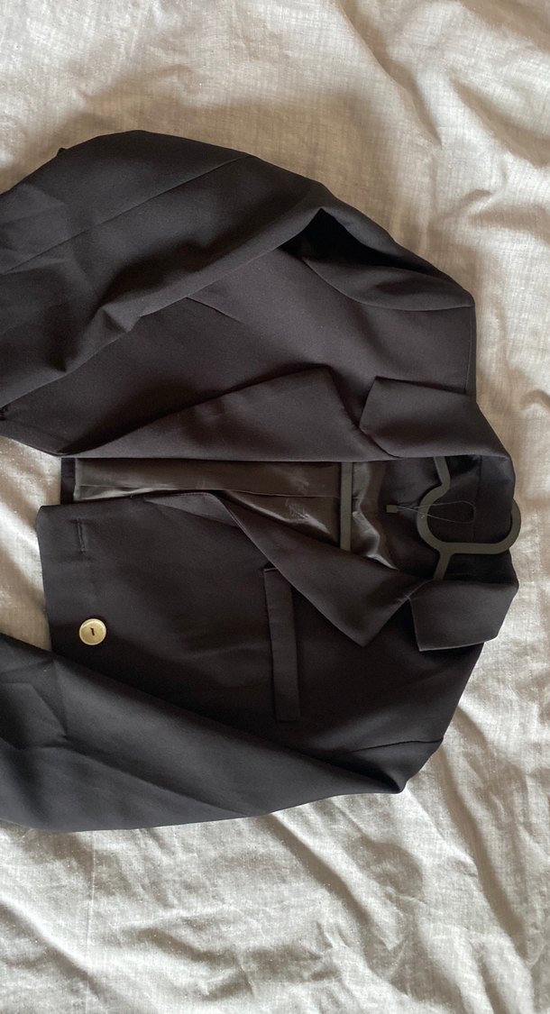 Siyah Düğmeli Midi Kadın Blazer - Görsel 4