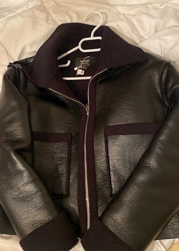 Deri Fermuarlı Kadın Ceket - Görsel 3