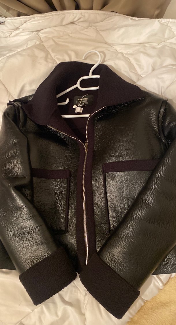 Deri Fermuarlı Kadın Ceket - Görsel 3