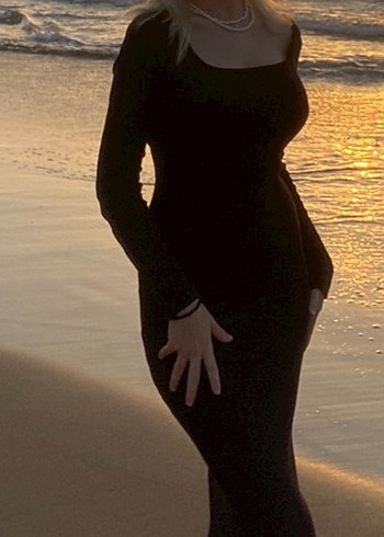 Uzun Siyah  Kadın Elbise - Görsel 3