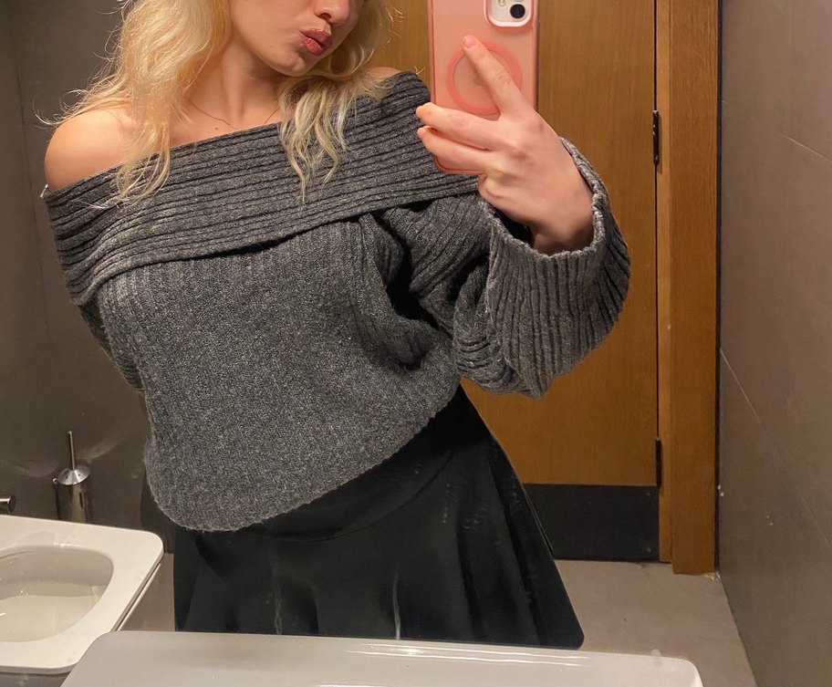 Gri Triko Kadın kazak - Görsel 2