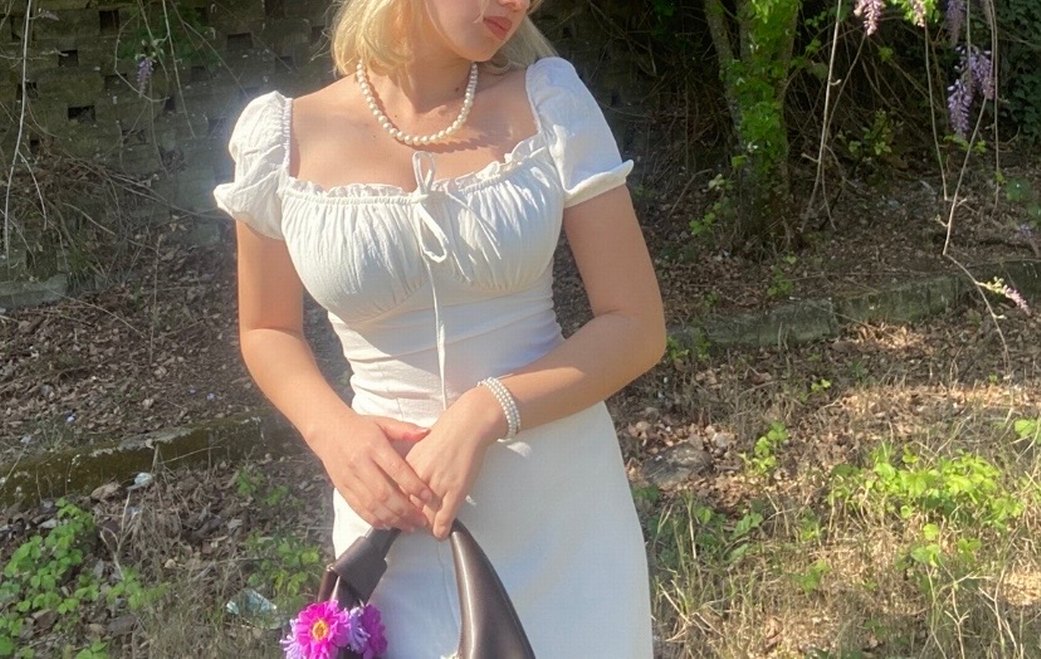 Beyaz Midi Bohem Kadın Elbise - Görsel 3