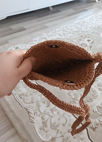 Beden Kız çocuklar için el örgüsü çanta
