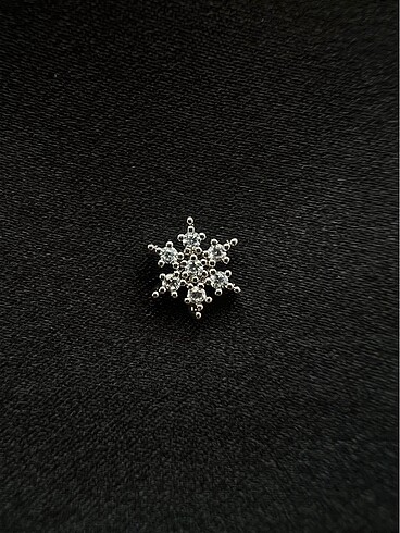 Kar Tanesi Silver Çelik Piercing | Tek