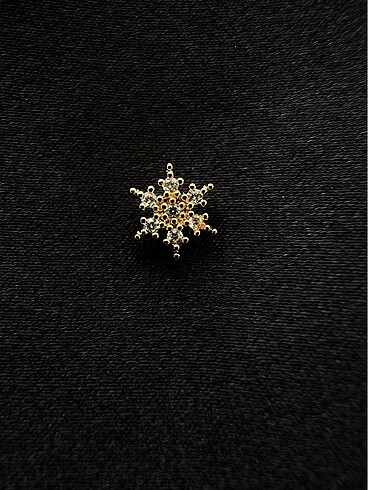 Kar Tanesi Gold Çelik Piercing | Tek