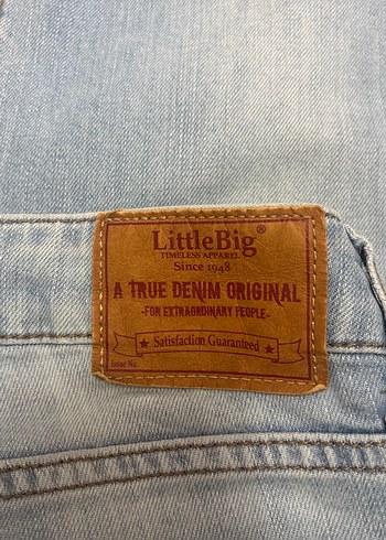 Kadın Mavi Bol Kesim Midi Kot Pantolon - Görsel 4