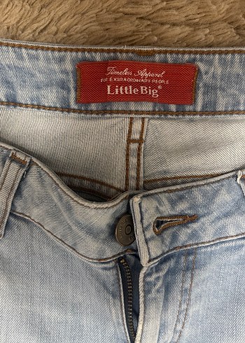 Kadın Mavi Bol Kesim Midi Kot Pantolon - Görsel 3