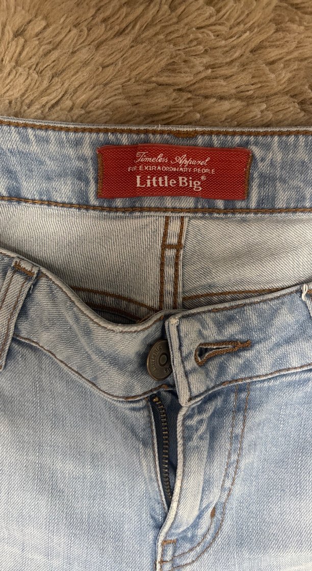 Kadın Mavi Bol Kesim Midi Kot Pantolon - Görsel 3