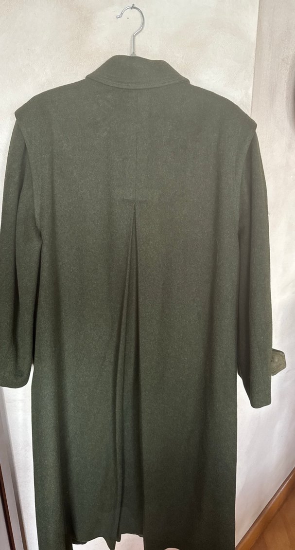 AVUSTURYA-HUBERTUS LODEN- Düğmeli Gri Midi Yün Hamile Kabanı - Görsel 4