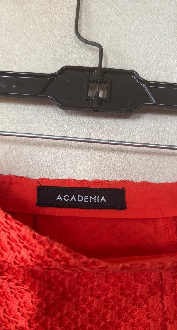 ACADEMİA- Kırmızı Drapeli Uzun Kadın Etek - Görsel 2