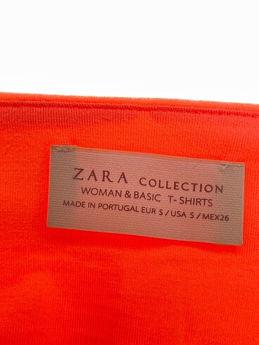 s Beden turuncu Renk Zara Mini Üst %70 İndirimli.