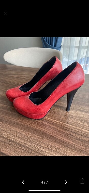 36 Beden kırmızı Renk Topuklu şık ayakkabı