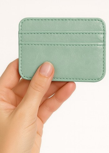 Yeşil Deri Kadın Cüzdanı Velcro Kapaklı - Görsel 2
