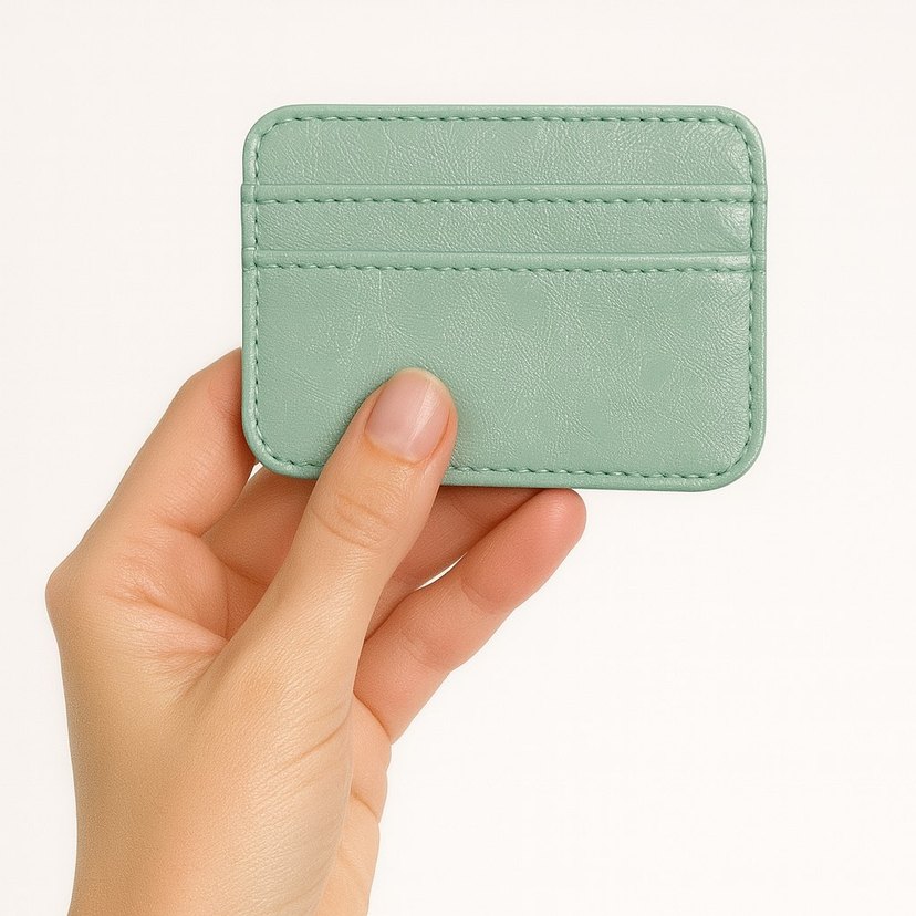 Yeşil Deri Kadın Cüzdanı Velcro Kapaklı - Görsel 2