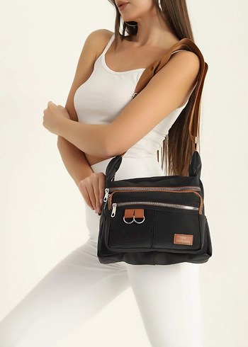 Gri Baskılı Kadın Bel Çantası - Görsel 2