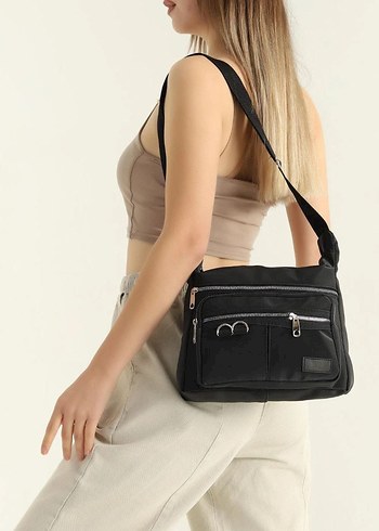 Gri Baskılı Kadın Bel Çantası - Görsel 6