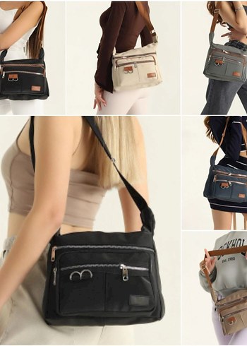 Gri Baskılı Kadın Bel Çantası - Görsel 7