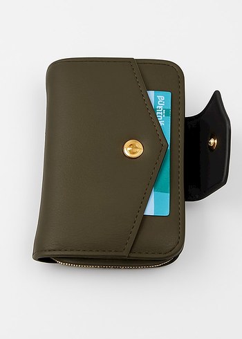 Kadın Hakiki Deri Fermuarlı Cüzdan - Görsel 5